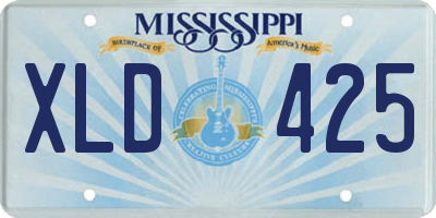 MS license plate XLD425