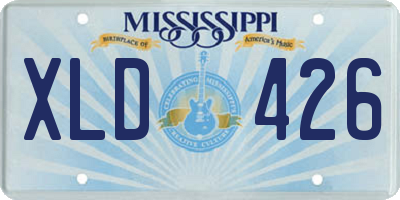 MS license plate XLD426