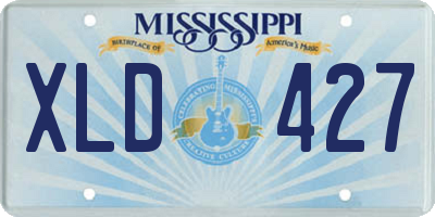MS license plate XLD427