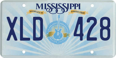 MS license plate XLD428