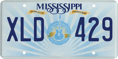 MS license plate XLD429