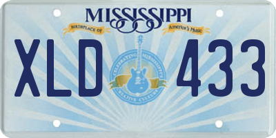 MS license plate XLD433