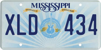 MS license plate XLD434