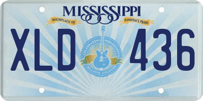 MS license plate XLD436