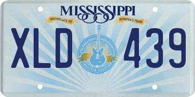 MS license plate XLD439