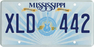 MS license plate XLD442