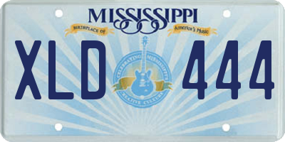 MS license plate XLD444