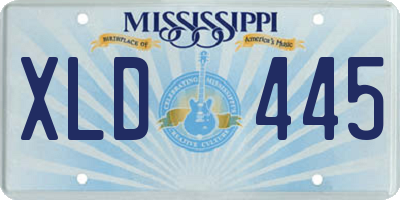 MS license plate XLD445