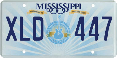 MS license plate XLD447