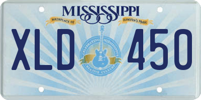 MS license plate XLD450
