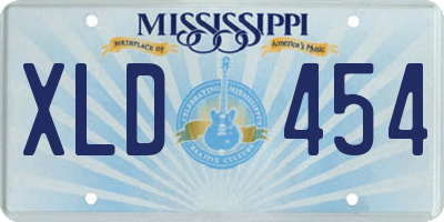 MS license plate XLD454