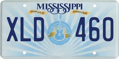 MS license plate XLD460