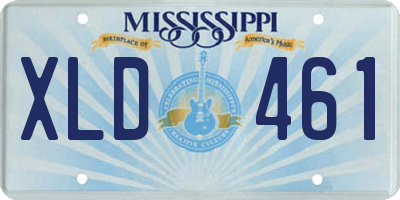 MS license plate XLD461