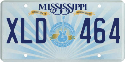 MS license plate XLD464