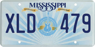MS license plate XLD479