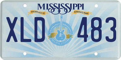 MS license plate XLD483