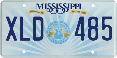 MS license plate XLD485