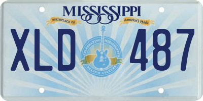 MS license plate XLD487