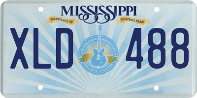 MS license plate XLD488