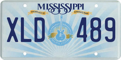 MS license plate XLD489