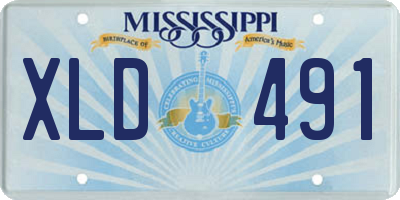 MS license plate XLD491