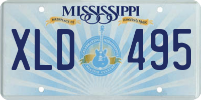 MS license plate XLD495