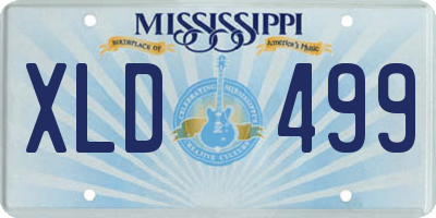MS license plate XLD499