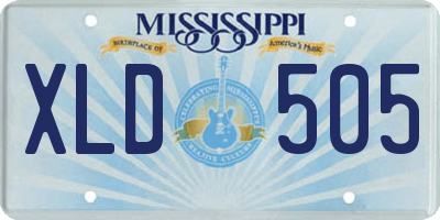 MS license plate XLD505