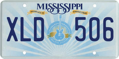 MS license plate XLD506