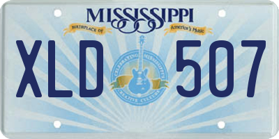 MS license plate XLD507