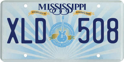 MS license plate XLD508