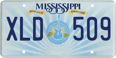 MS license plate XLD509