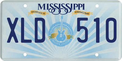 MS license plate XLD510