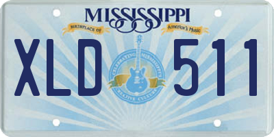 MS license plate XLD511