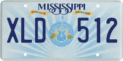 MS license plate XLD512