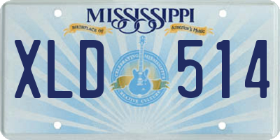MS license plate XLD514