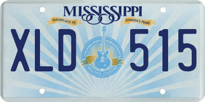 MS license plate XLD515