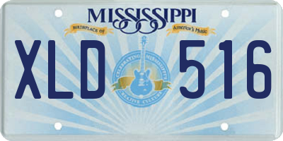 MS license plate XLD516