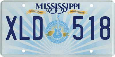 MS license plate XLD518