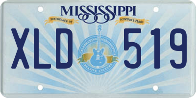 MS license plate XLD519