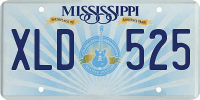 MS license plate XLD525