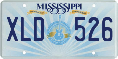 MS license plate XLD526