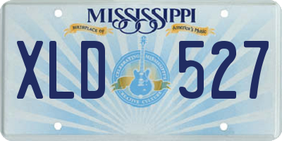 MS license plate XLD527