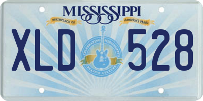MS license plate XLD528