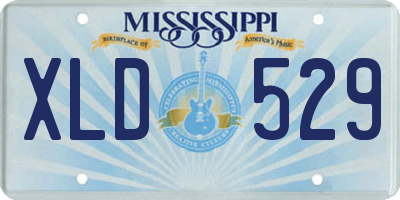 MS license plate XLD529