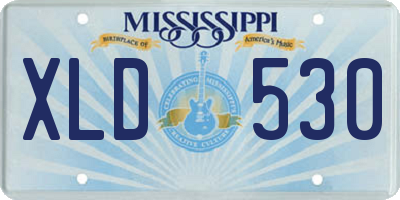 MS license plate XLD530