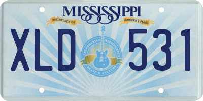MS license plate XLD531