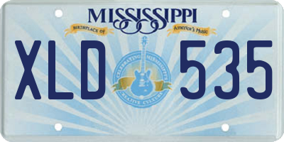 MS license plate XLD535