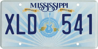 MS license plate XLD541