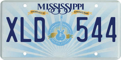 MS license plate XLD544
